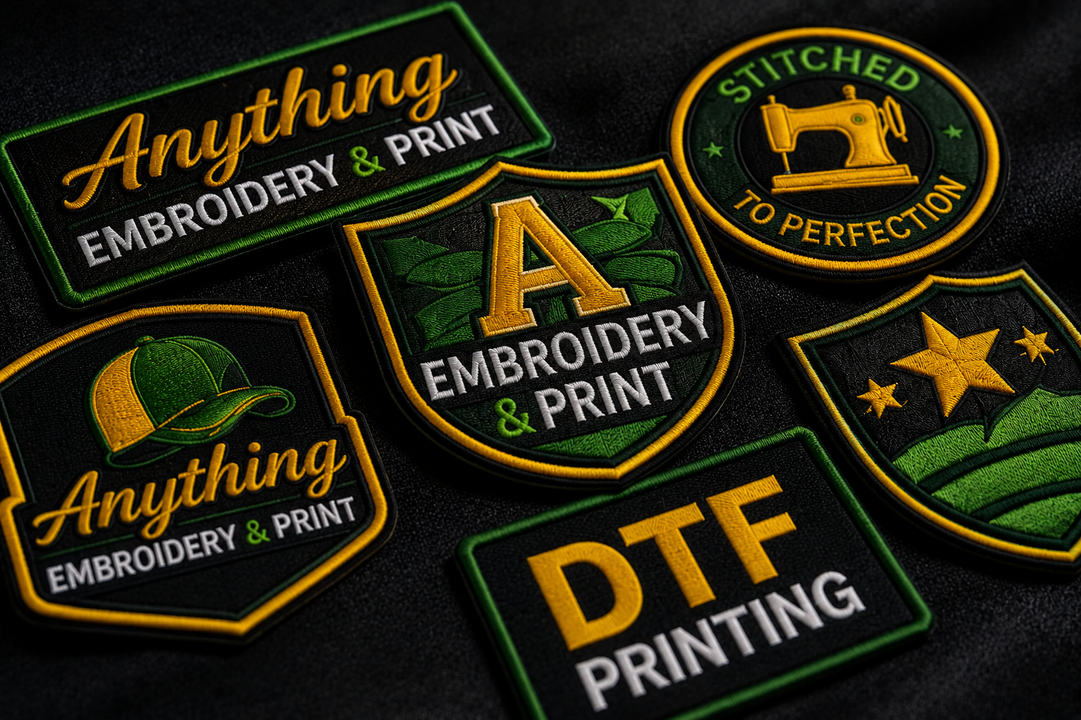 Embroidered patch collection for Anything Embroidery and Print